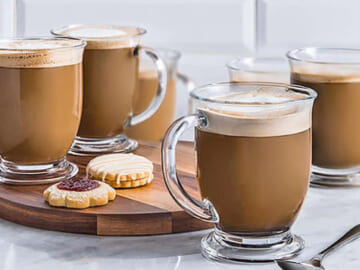 Set of 6 15-oz Glass Mugs with Handles $18.87 After Code (Reg. $30) + Free Shipping –  FAB Ratings! 1,800+ 4.6/5 Stars! Freezer Safe, Suitable for Hot and Cold Drinks