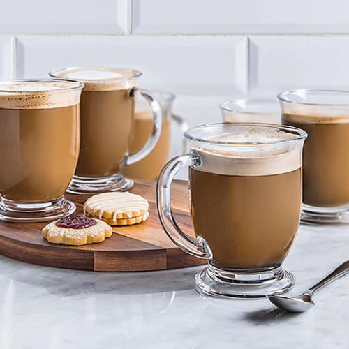 Set of 6 15-oz Glass Mugs with Handles $18.87 After Code (Reg. $30) + Free Shipping –  FAB Ratings! 1,800+ 4.6/5 Stars! Freezer Safe, Suitable for Hot and Cold Drinks