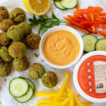 Now At Publix: Roots Roasted Red Bell Pepper Hummus- Perfect For Dipping With My Air Fryer Falafel