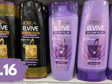 $1.16 L’Oreal Elvive Shampoo & Conditioner