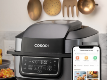 COSORI 6QT 8-in-1 Electric Smokeless Indoor Grill & Smart XL Air Fryer Combo $128.99 After Coupon (Reg. $159.99) + Free Shipping – Compatible with Alexa & Google Assistant!