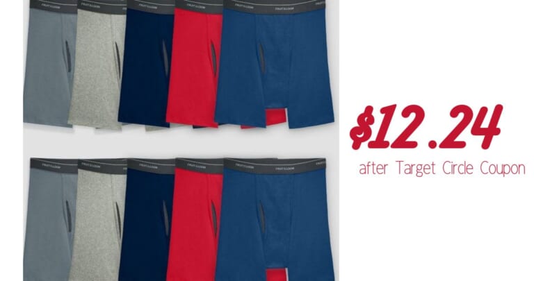 Fruit of the Loom Men’s CoolZone Boxer Briefs 10pk for $12.24