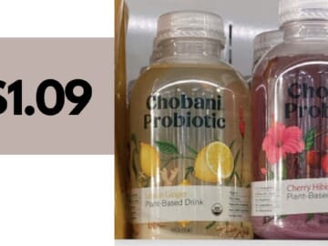 $1.09 Chobani Probiotic Drink at Harris Teeter