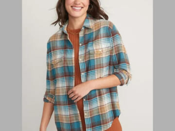 Today Only! 50% All Old Navy Shirts and Blouses for Women + Men + Girls + Boys – Includes Plaid Long Sleeved Shirts for the Family + Uniform Shirts for Kids