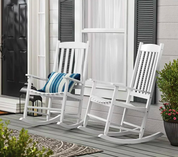 Mainstays Outdoor Wood Porch Rocking Chair