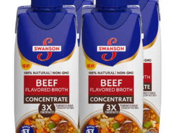 Save 15% on Swanson Broth Concentrate as low as $2.56 EACH 8oz Carton After Coupon + Free Shipping!