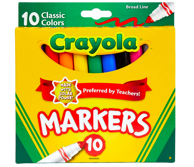 Crayola Broad Line Markers, 10 count only $0.97!
