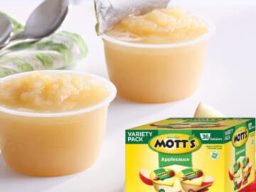 36-Count Mott’s Apple & Cinnamon Applesauce, Variety Pack as low as $9.09 Shipped Free (Reg. $30) – $0.25/Cup