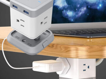 Save 40% on BESTEK Vertical Cube Power Strip with 3 Outlets, 4 USB Ports $12.59 After Code (Reg. $20.99) – 5Ft. Extension Cord and Detachable Base, 3 Colors