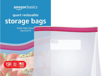 150-Count Amazon Basics Quart Food Storage Bags as low as $7.76 Shipped Free (Reg. $12.99) – 5¢/Bag! – Previously Solimo