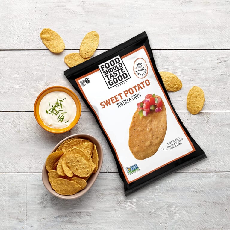 FOUR Bags Food Should Taste Good Gluten-Free Tortilla Chips, Sweet Potato as low as $2.13 PER BAG Shipped Free (Reg. $3) + Buy 4, save 5%