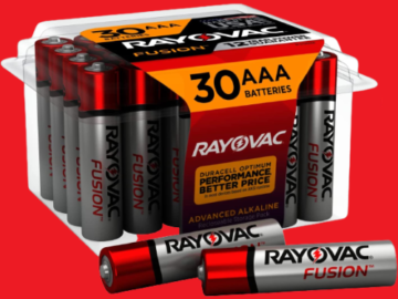 30-Count Rayovac Fusion Triple A Alkaline Batteries as low as $14.68 After Coupon (Reg. $22.58) + Free Shipping – FAB Ratings! 49¢/Battery! 12 Year Power!