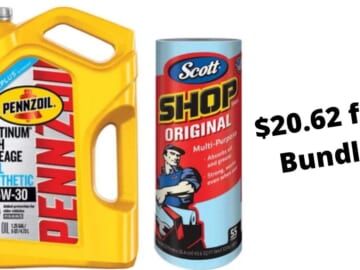 Pennzoil Platinum Motor Oil 5-Quart Bundle for $10.31