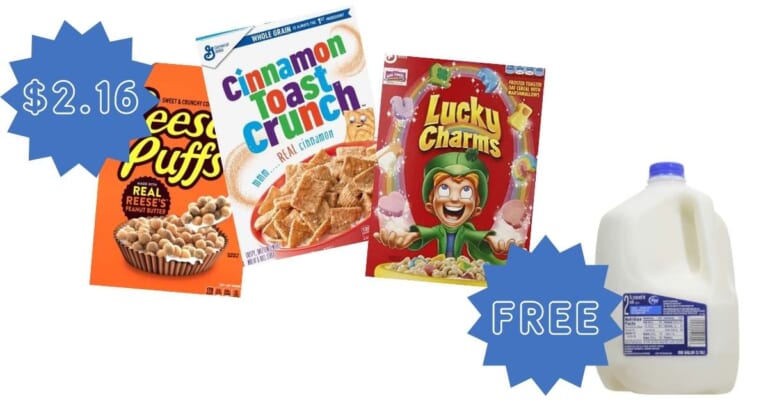 $2.16 General Mills Cereal & FREE Milk at Kroger!