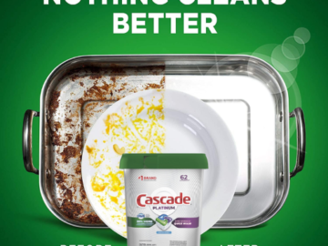 Save $2 on Cascade Actionpacs Dishwasher Detergent as low as $14.80 After Coupon (Reg. $19+) + Free Shipping! 24¢/Pac!