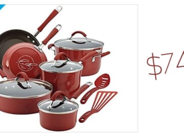 Rachael Ray Cucina Nonstick 12-piece Cookware Set for $74.99