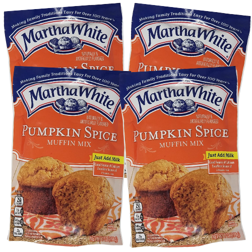 4-Pack Martha White Pumpkin Spice Muffin Mix with By The Cup Spreader $13.29 After Coupon (Reg. $17) – $3.32/bag!