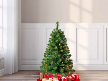 Holiday Time Prelit 3 Foot Christmas Tree only $7.98!
