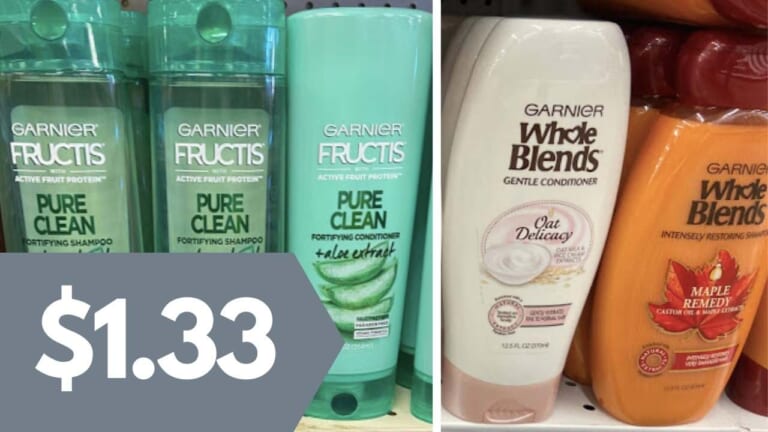 $1.33 Garnier Fructis & Whole Blends Haircare at Walgreens