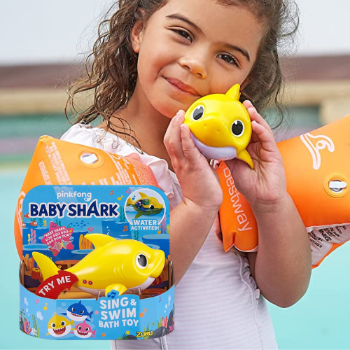 Robo Alive Junior Yellow Baby Shark Battery-Powered Sing and Swim Bath Toy $6.55 (Reg. $12.99) – 13K+ FAB Ratings!