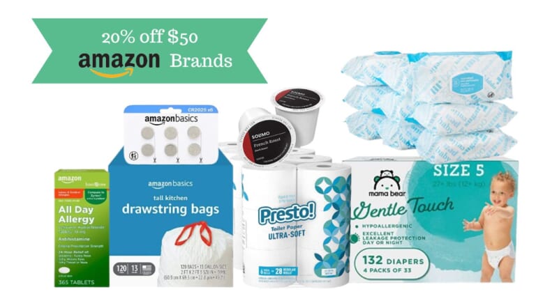Prime Members | 20% Off $50 Amazon Brands