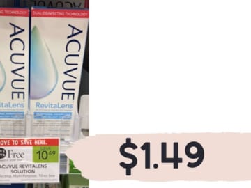 $1.24 Acuvue Revitalens Contact Solution (reg. $10.24)