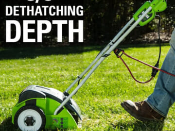 Greenworks 10 Amp 14-inch Corded Electric Dethatcher $88.50 Shipped Free (Reg. $129) – 14K+ FAB Ratings! Stainless Steel Tines