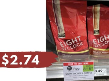 Eight O’Clock Bagged Coffee & K-Cups Just $2.74