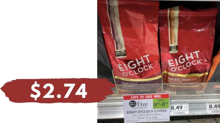 Eight O’Clock Bagged Coffee & K-Cups Just $2.74