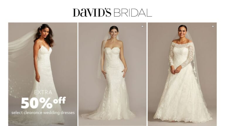 David’s Bridal | Extra 50% Off Clearance Bridal Gowns