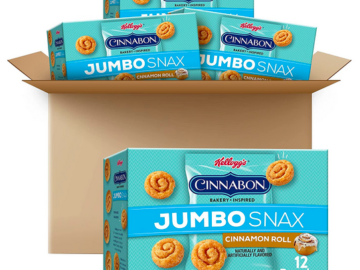 Kellogg’s Cinnabon Jumbo Snax Cereal Snacks (48 count) only $15.10 shipped!