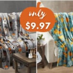Fall Harvest & Holiday Throw Blankets For $9.97