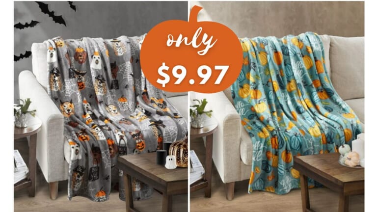 Fall Harvest & Holiday Throw Blankets For $9.97