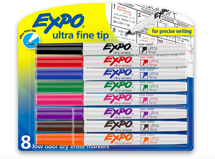 EXPO Low Odor Dry Erase Markers, 8 count only $6.50 shipped!