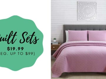 3-Piece Quilt Sets for $19.99 + Extra 10% off