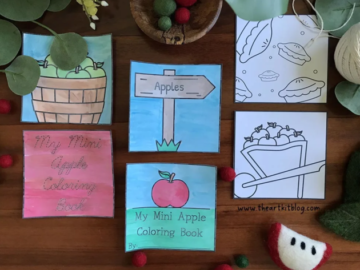 Free Mini Apple Coloring Book for Kids