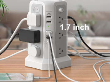 Surge Protector Power Strip Tower with 18W Fast Charging Port $33.99 After Coupon (Reg. $49.99) + Free Shipping