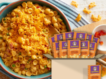 12-Pack Annie’s Shells & Aged Cheddar Macaroni and Cheese as low as $12.10 After Coupon (Reg. $25.80) + Free Shipping! $1.01/6 Oz Box!