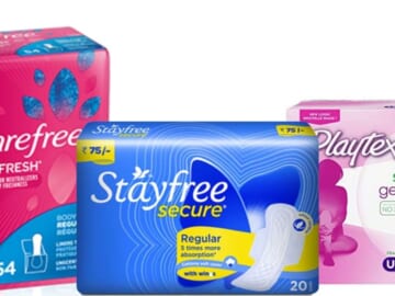 New Playtex, Carefree, Stayfree, and o.b. Deals