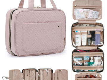 Today Only! Travel Toiletry Bag with Hanging Hook from $18.99 (Reg. $29.47) – 35K+ FAB Ratings! – 6 Colors