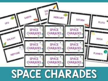 Free Printable Space-Themed Charades Cards