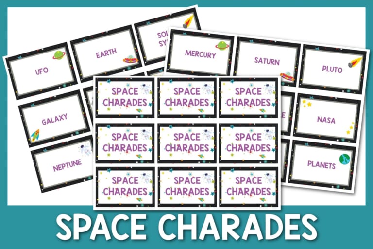 Free Printable Space-Themed Charades Cards
