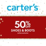 50% off Kids’ Shoes and Boots at Carter’s