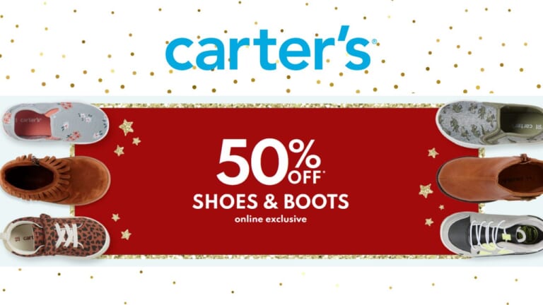 50% off Kids’ Shoes and Boots at Carter’s