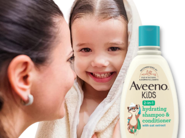 Aveeno Kids 2-in-1 Hydrating Shampoo & Conditioner with Oat Extract, 12 fl. Oz as low as $5.19 After Coupon (Reg. $9.79) + Free Shipping – Detangles Kids Hair!