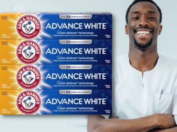 4-Pack Arm & Hammer Advance White Toothpaste, Clean Mint Flavor as low as $5.73 After Coupon (Reg. $23.76) + Free Shipping – $1.43/tube!