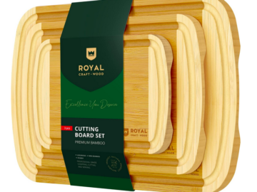 Reversible Wood Cutting Board Set only $13.99!
