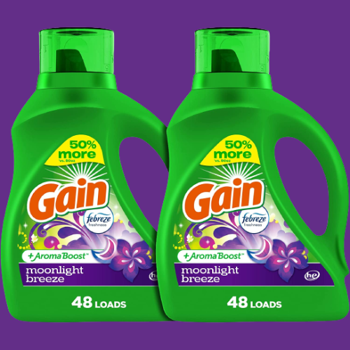 96 Loads Gain + Aroma Boost Moonlight Breeze Liquid Laundry Detergent as low as $10.14 After Coupon (Reg. $15.46) + Free Shipping! $5.07/ 65 Fl Oz Bottle or 11¢/Load! + MORE
