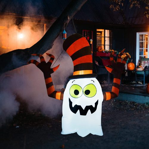 5-Ft Halloween Inflatable Flying Ghost with Built-in LED Lights $14.99 (Reg. $25) – FAB Ratings! Fun Halloween Decoration!