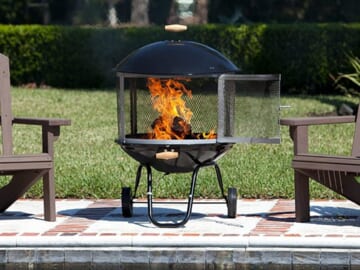 Rolling Patio Fireplace with Wheels and Handle, 28 inches $58.97 Shipped Free (Reg. $200)